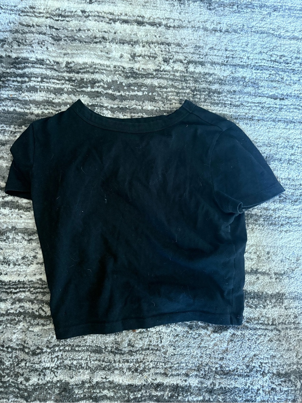 wild fable Black Crop Tee